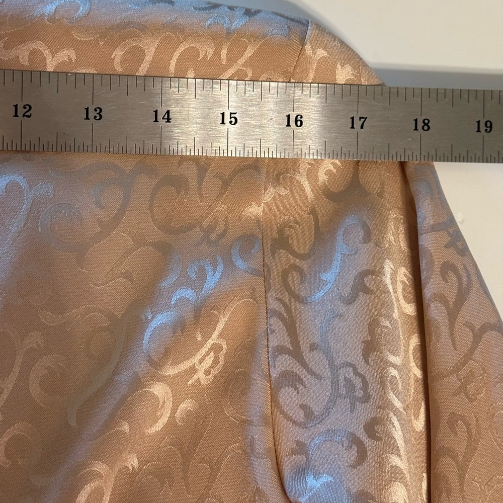 Vintage Christian Dior Beige Size 2 Jacquard Silk Blouse Authenticated - Picture 13 of 16